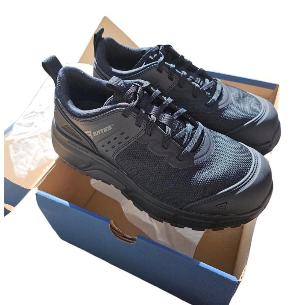 Bates Jumpstart Low Black Work Sneakers Shoes Carbon Fiber Safety Toe Women's 9